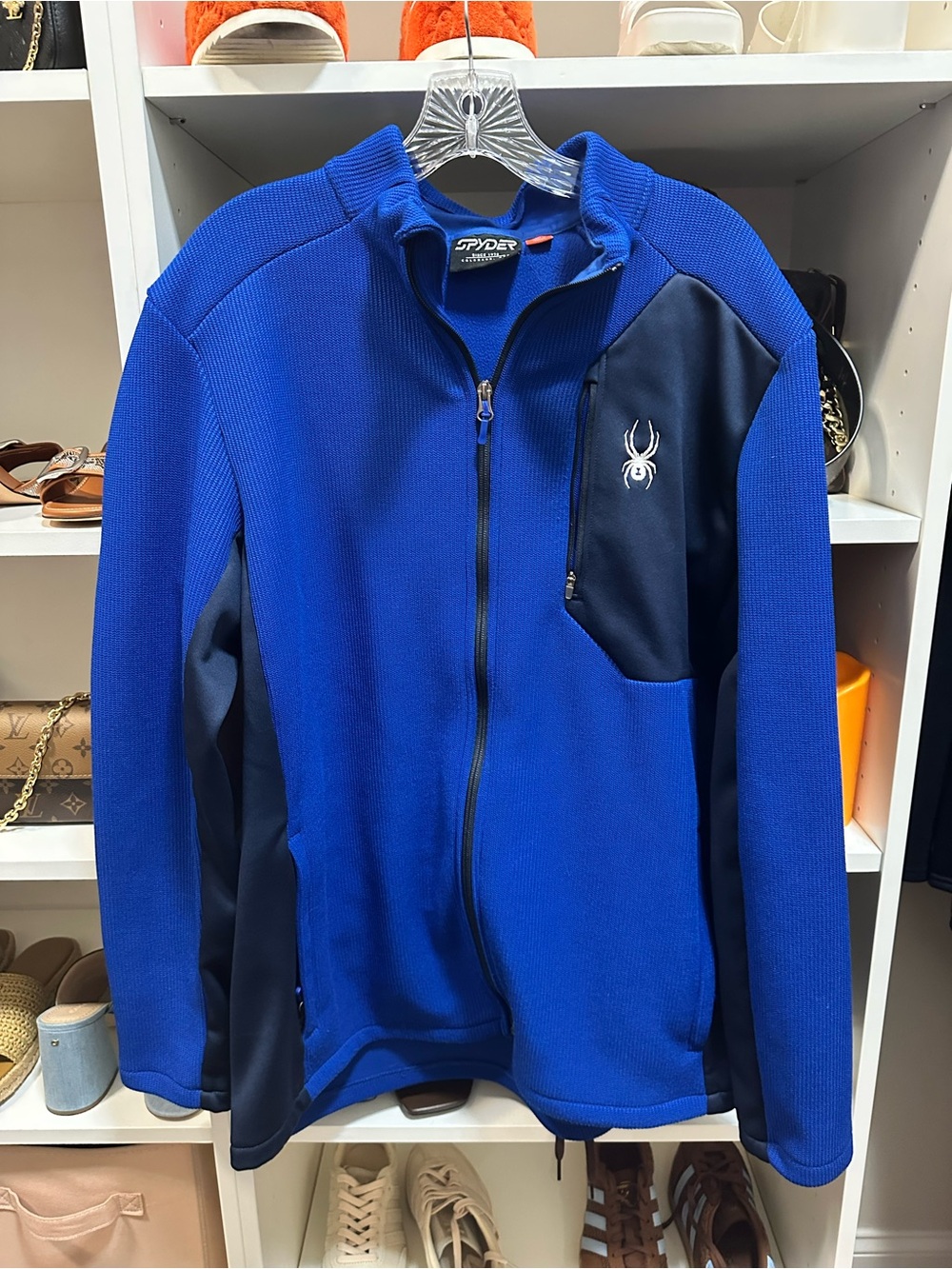 Men’s Spyder full-zip size XL in Royal blue with Black accents. Great condition!
